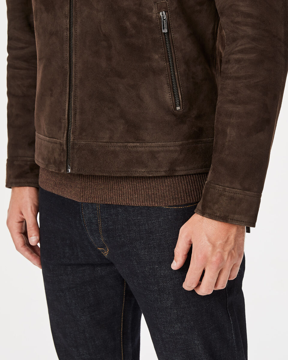 Torquay Leather Jacket, Brown, hi-res